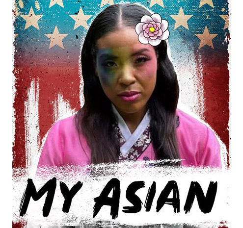 My Asian Poster film design depicting actress suzen baraka on front cover