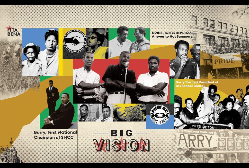 Image of first Mural panel for marion barry legacy project titled big vision